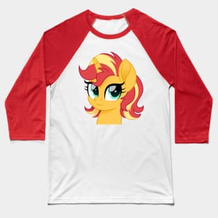 Sunset Shimmer portrait short mane Baseball T-Shirt